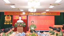 Thứ trưởng Trần Quốc Tỏ làm việc với các trường CAND về công tác giáo dục, đào tạo