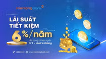 KienlongBank điều chỉnh lãi suất ngắn hạn lên tối đa 6%/năm