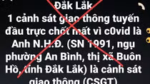 Bác tin thất thiệt “một CSGT tử vong vì mắc COVID-19”.