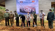Khởi công xây dựng trụ sở làm việc cho Công an bản Ka Lô (Lào)