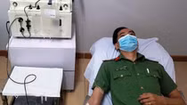 Đại úy Công an hiến máu cứu người qua cơn nguy kịch