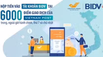 Dễ dàng nộp tiền vào tài khoản BIDV tại 6.000 điểm bưu điện Vietnam Post