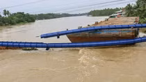 Đã xác định chủ sà lan gây vỡ ống dẫn nước bắc qua sông Cái Nha Trang