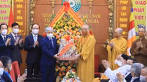 Chủ tịch Ủy ban Trung ương MTTQ Việt Nam chúc mừng Giáo hội Phật giáo Việt Nam