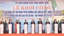 Thủ tướng dự khởi công 2 dự án giao thông trọng điểm tỉnh Hưng Yên