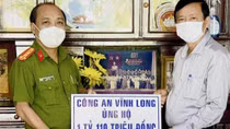 Công an tỉnh Vĩnh Long ủng hộ hơn 1,1 tỷ đồng cho người dân bị ảnh hưởng dịch COVID-19