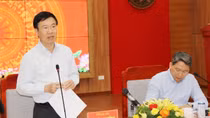 Đồng chí Võ Văn Thưởng làm việc với Ban Thường vụ Tỉnh ủy Khánh Hòa