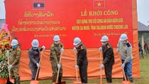 Khởi công xây dựng trụ sở làm việc Công an các bản giáp biên giới Việt Nam - Lào