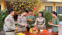Đại học ANND tổ chức nhiều hoạt động đón Tết Nguyên đán cho học viên Campuchia