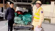 CSGT bắt gần 1 tấn chân gà thối trước thềm năm mới