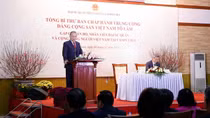 Tổng Bí thư Tô Lâm gặp cán bộ Đại sứ quán và cộng đồng người Việt ở Campuchia