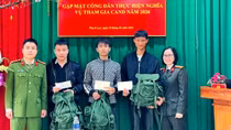 Sẵn sàng lên đường thực hiện nghĩa vụ Công an nhân dân