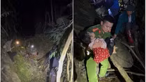 Cứu thành công cháu bé 5 tuổi bị lạc, ngã trong rừng lúc đêm tối
