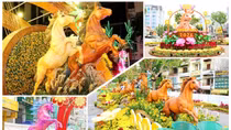 Khai mạc đường hoa nghệ thuật tại Cần Thơ làm bằng 50.000 giỏ hoa tươi