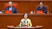 Đại biểu đến từ cơ sở nêu thực tiễn việc ứng dụng chuyển đổi số để vận hành chính quyền địa phương 2 cấp