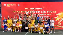 Trao thưởng các môn thi đấu tại Đại hội khỏe “Vì an ninh Tổ quốc” lần thứ IX