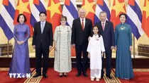 Chiêu đãi cấp Nhà nước chào mừng Chủ tịch nước Cuba Miguel và Phu nhân