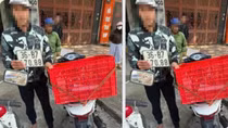 Chủ xe máy và shipper bị phạt 30 triệu đồng vì vi phạm nhiều lỗi giao thông