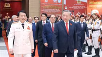 Các đồng chí lãnh đạo chủ chốt của Đảng, Nhà nước dự Đại hội đại biểu Đảng bộ Công an Trung ương lần thứ VIII