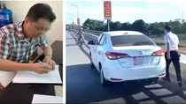 Dừng xe trên cầu thả đồ xuống sông, tài xế ô tô bị phạt 13,5 triệu đồng