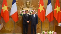 Chủ tịch Quốc hội Trần Thanh Mẫn hội kiến Tổng thống Pháp Emmanuel Macron