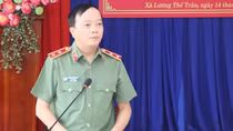 Thứ trưởng Đặng Hồng Đức kiểm tra công tác tại Công an xã Lương Thế Trân, tỉnh Cà Mau