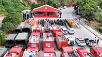 Hơn 600 người tham gia diễn tập tình huống chữa cháy nhà máy thuỷ điện
