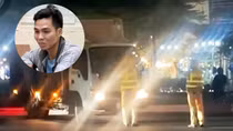 Tài xế lái xe tải lao thẳng vào CSGT ở Hà Nội để bỏ trốn