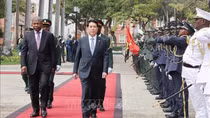 Lễ đón Chủ tịch nước Lương Cường thăm cấp Nhà nước Cộng hòa Angola