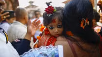 Nữ thần 2 tuổi ở Nepal
