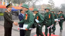 Thứ trưởng Lê Văn Tuyến dự Lễ giao nhận quân tại tỉnh Hà Giang