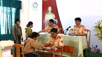Công an các địa phương khai mạc kỳ sát hạch lái xe đầu tiên