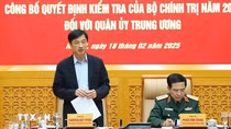 Công bố quyết định kiểm tra đối với Quân ủy Trung ương
