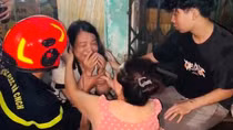 Cứu 5 người thoát khỏi đám cháy trong đêm