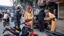 Đồng loạt xử lý học sinh vi phạm giao thông