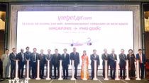 Tổng Bí thư chứng kiến VietJet Air công bố đường bay thẳng Singapore-Phú Quốc