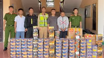 Nhồi gần 3,5 tạ pháo hoa trong 23 bao tải