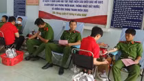 Hơn 200 cán bộ, chiến sĩ Công an tỉnh Tiền Giang tham gia hiến máu tình nguyện