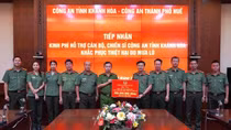 Công an TP Huế hỗ trợ Công an các tỉnh Nam Trung Bộ, Tây Nguyên khắc phục hậu quả mưa lũ