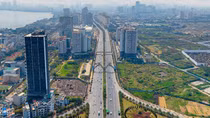 Hà Nội: Phân làn cứng trên hai tuyến đường Võ Chí Công và Phạm Văn Đồng