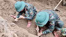 Tìm thấy hai bộ hài cốt liệt sĩ trong khuôn viên Chứng tích trường Bồ Đề - Thành cổ Quảng Trị