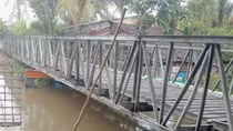 Chủ phương tiện khắc phục xong cầu bị sập do tài xế gây ra