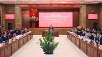 Đoàn kiểm tra của Bộ Chính trị làm việc với Ban Thường vụ Thành ủy Hà Nội