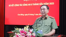 Thứ trưởng Trần Quốc Tỏ dự Hội nghị sơ kết tại Công an tỉnh Cao Bằng