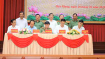 Công an tỉnh Hậu Giang tiếp nhận bàn giao nhiệm vụ từ các sở, ngành