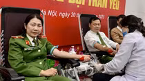 Hơn 400 cán bộ, chiến sĩ CAND hiến máu vì đồng đội thân yêu