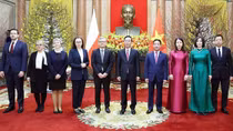 Chủ tịch nước Võ Văn Thưởng tiếp Đại sứ các nước trình Quốc thư và chào từ biệt