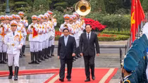 Thủ tướng Phạm Minh Chính chủ trì Lễ đón Thủ tướng Lào thăm chính thức Việt Nam