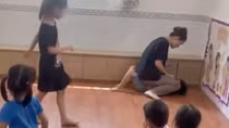 Đình chỉ lớp mẫu giáo có giáo viên ngồi lên bụng trẻ để đút thức ăn
