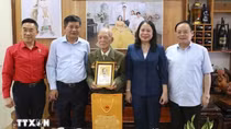 Quyền Chủ tịch nước Võ Thị Ánh Xuân thăm, tặng quà chiến sĩ Điện Biên